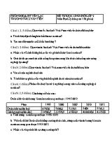 Đề thi học sinh giỏi Địa lí lớp 9 - Năm học 2014-2015 - Trường THCS Văn Tiến